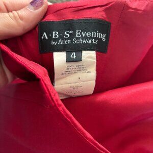 Red A.B.S. by Allen Schwartz Evening Gown Mermaid Cut w/ Corset ribbing